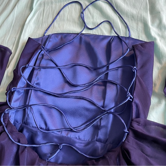 Backless Formal Dress with Spaghetti Straps and Crossback String - Picture 6 of 15